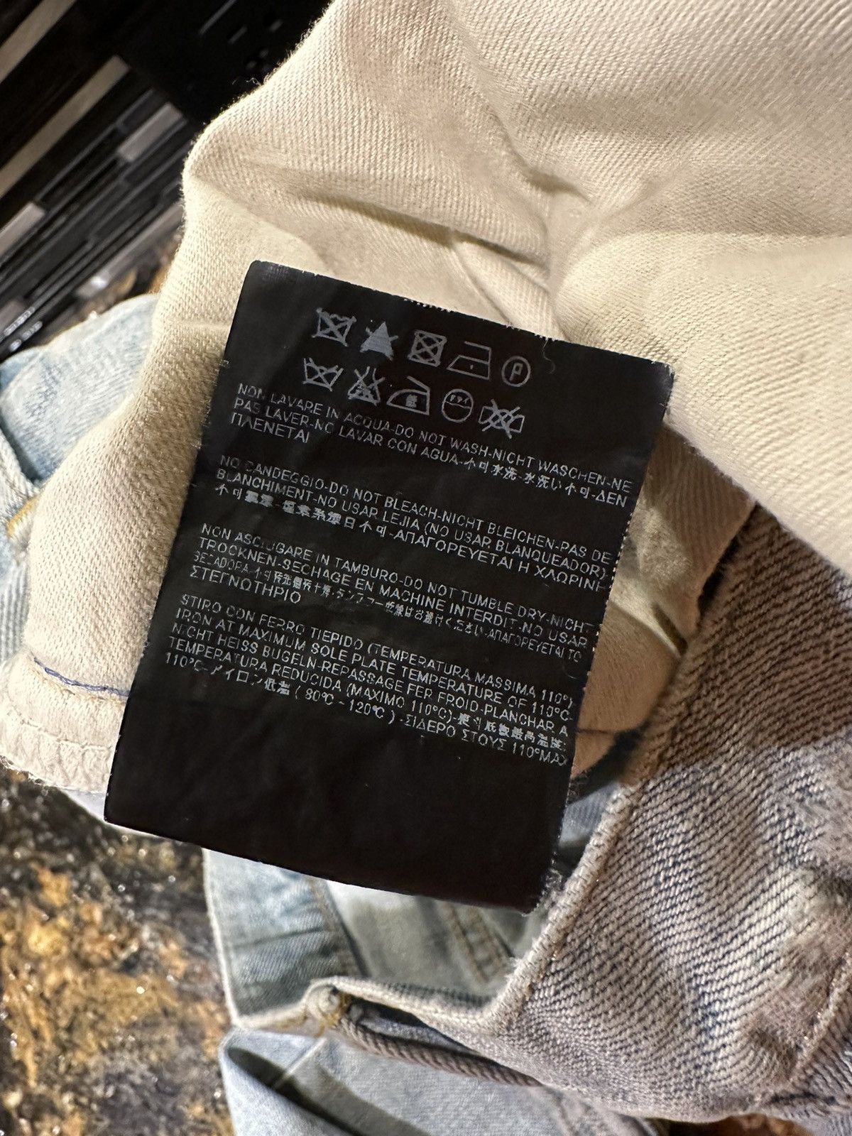 Saint Laurent Paris x Hedi FW13 Light Wash Chain Denim Jeans