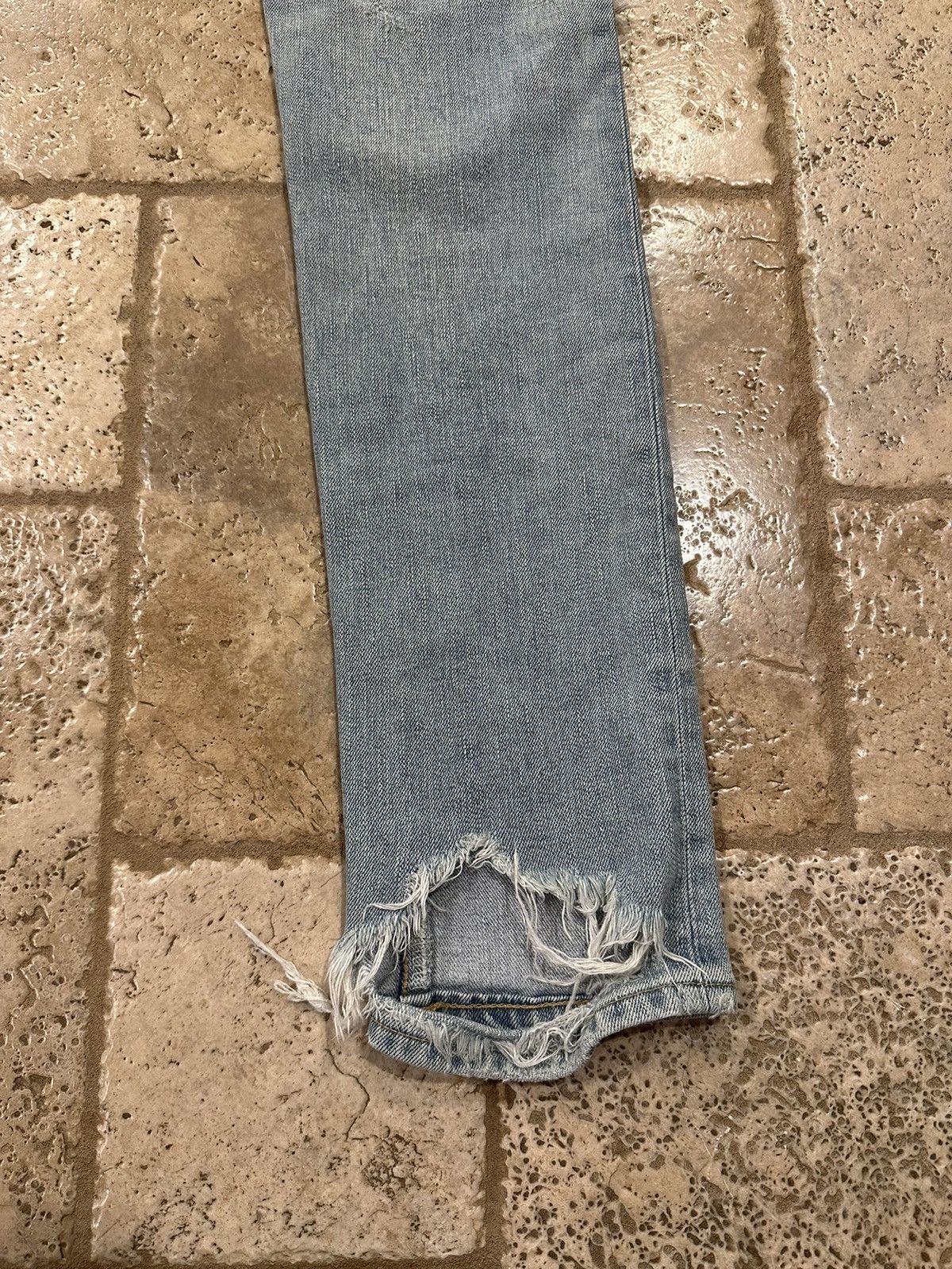 Saint Laurent Paris x Hedi FW13 Light Wash Chain Denim Jeans