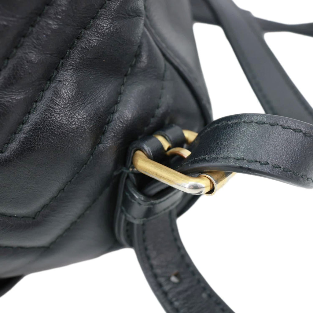 GUCCI GG Marmont Animal Studs Leather Backpack Black 476671