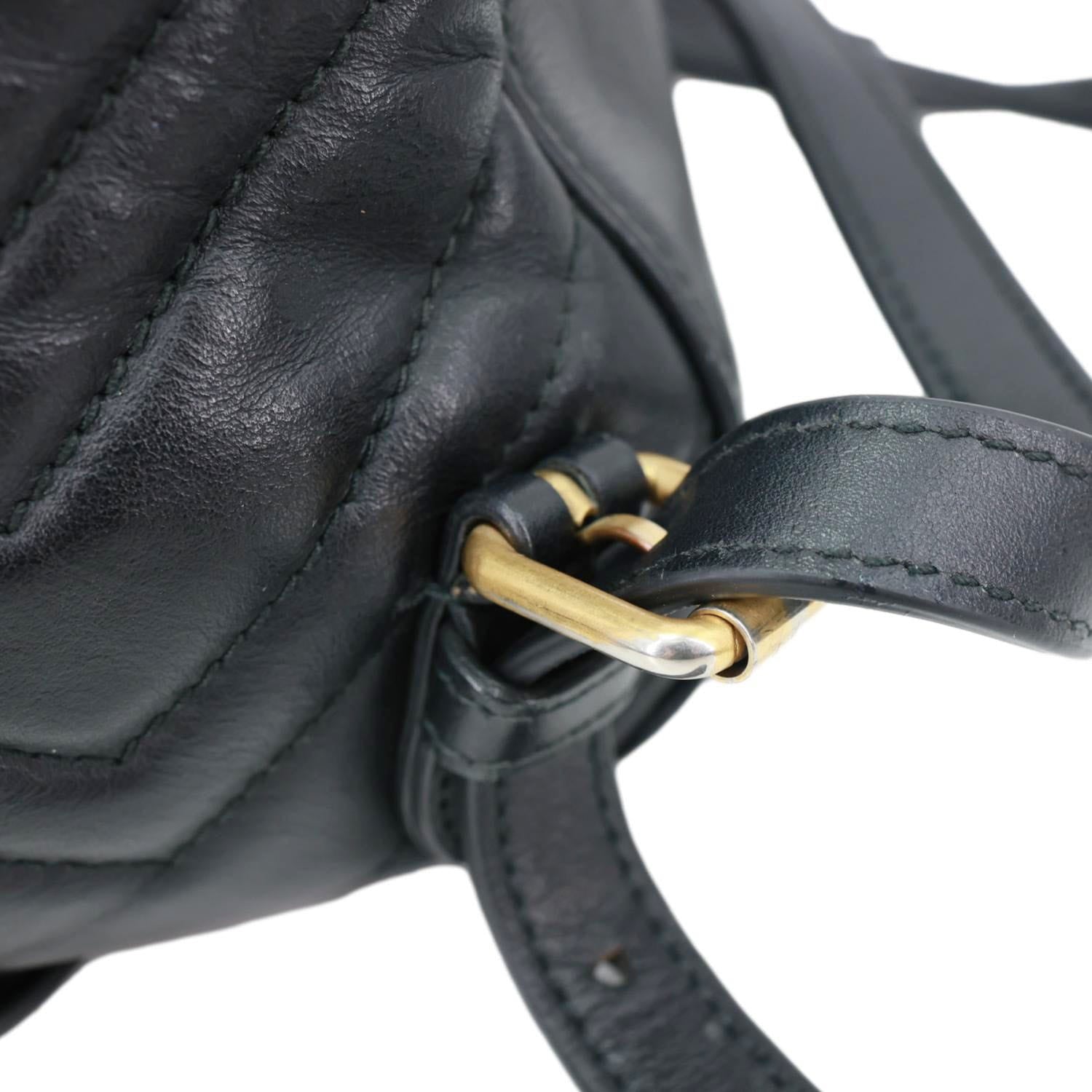GUCCI GG Marmont Animal Studs Leather Backpack Black 476671