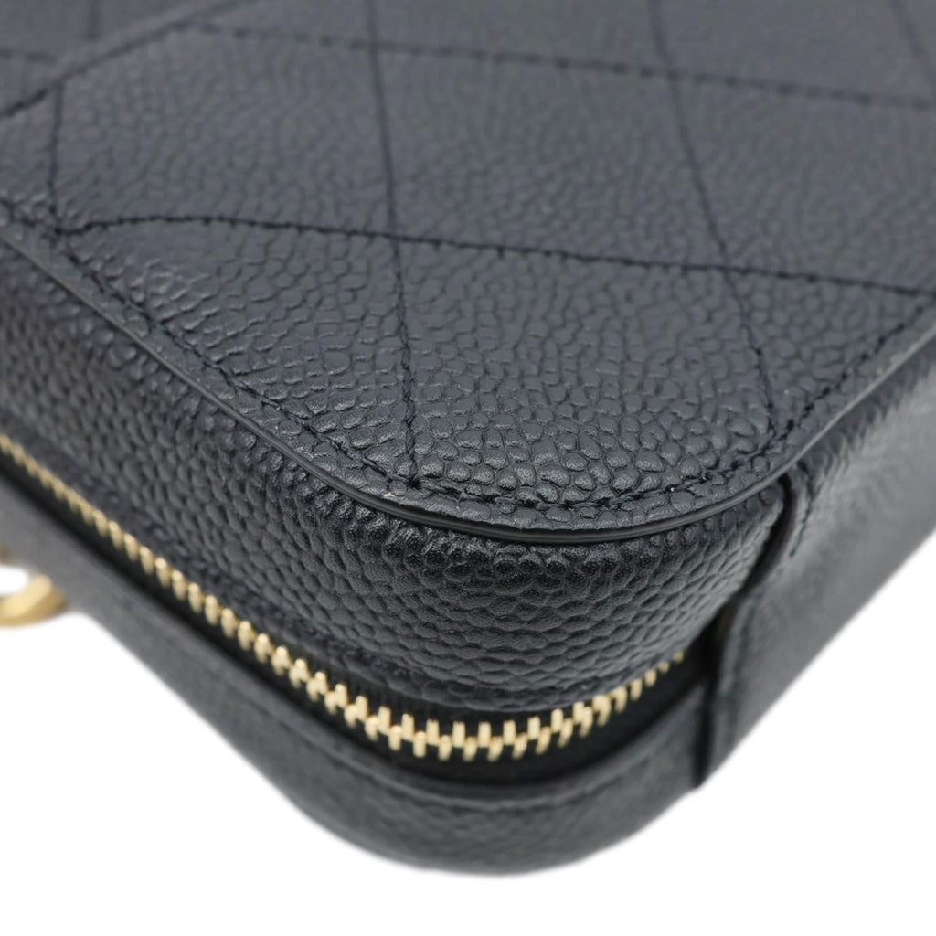 CHANEL Chic Affinity Stitched Caviar Leather Waist Bag Black