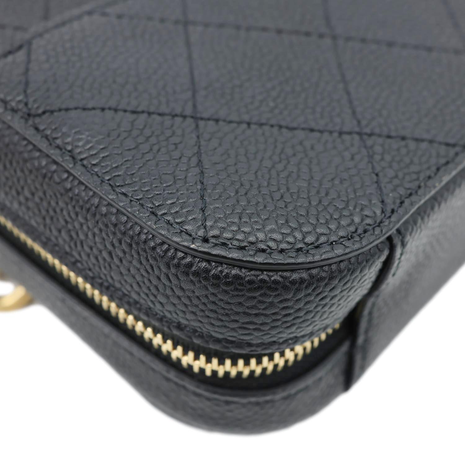 CHANEL Chic Affinity Stitched Caviar Leather Waist Bag Black