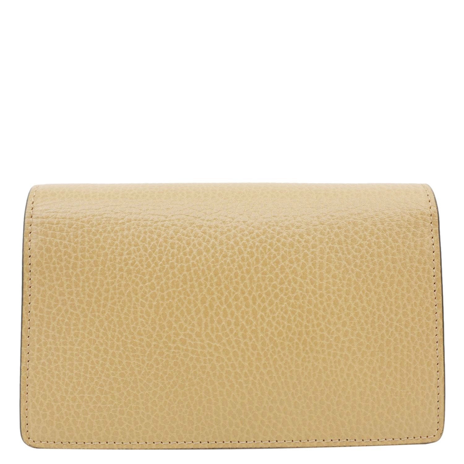 GUCCI Dionysus Mini Leather Crossbody Bag Beige 476432