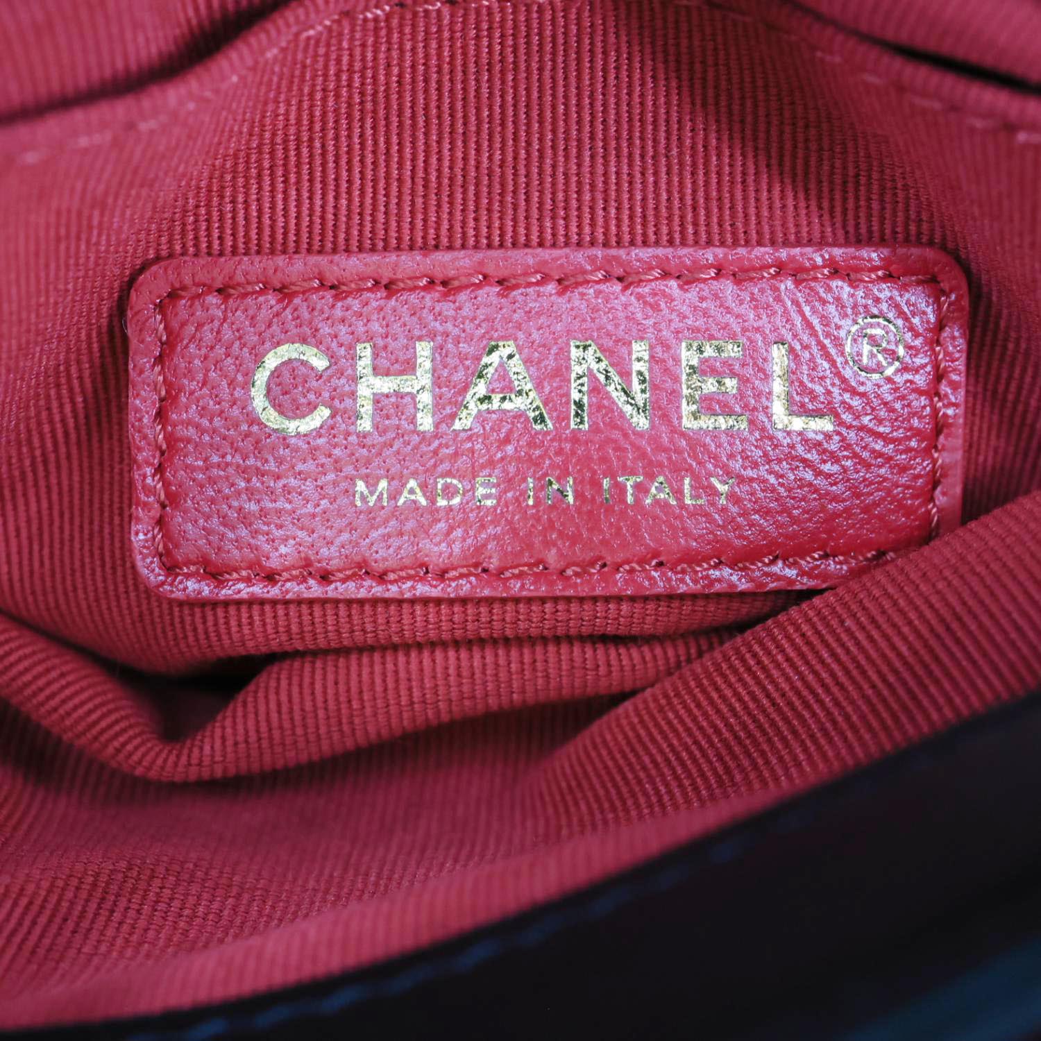 CHANEL Pearl Boy Flap Mini Quilted Calfskin Leather Chain Crossbody Bag Black