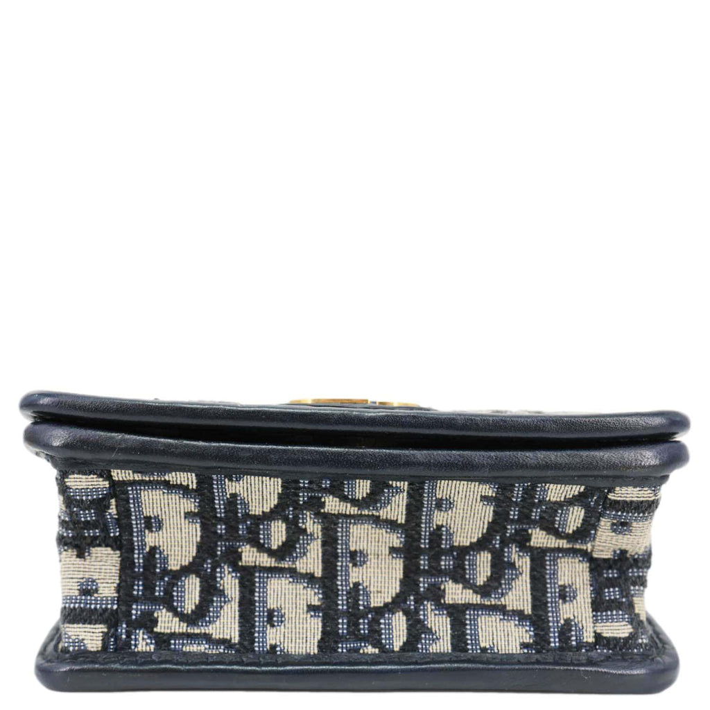 CHRISTIAN DIOR 30 Montaigne 2 In 1 Nano Jacquard Oblique Pouch Blue