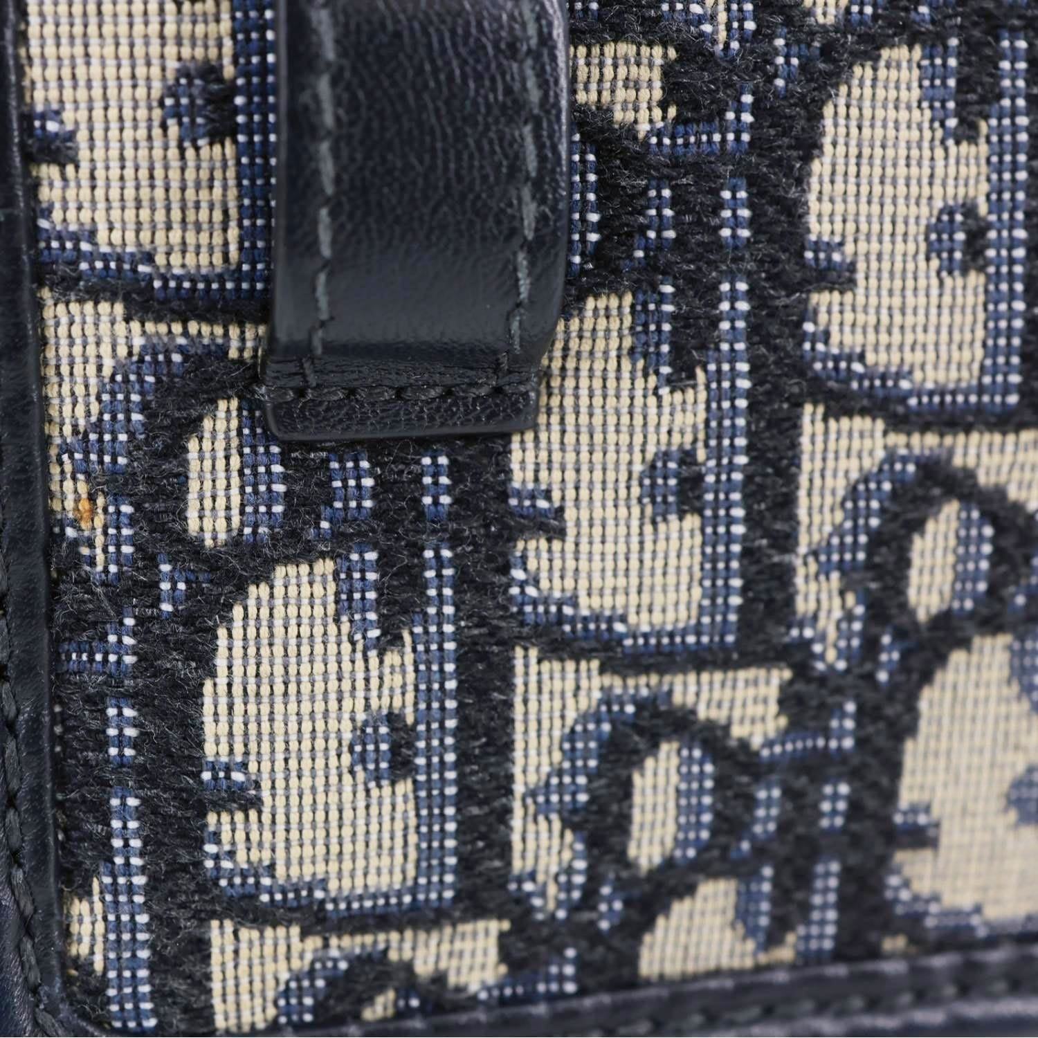CHRISTIAN DIOR 30 Montaigne 2 In 1 Nano Jacquard Oblique Pouch Blue
