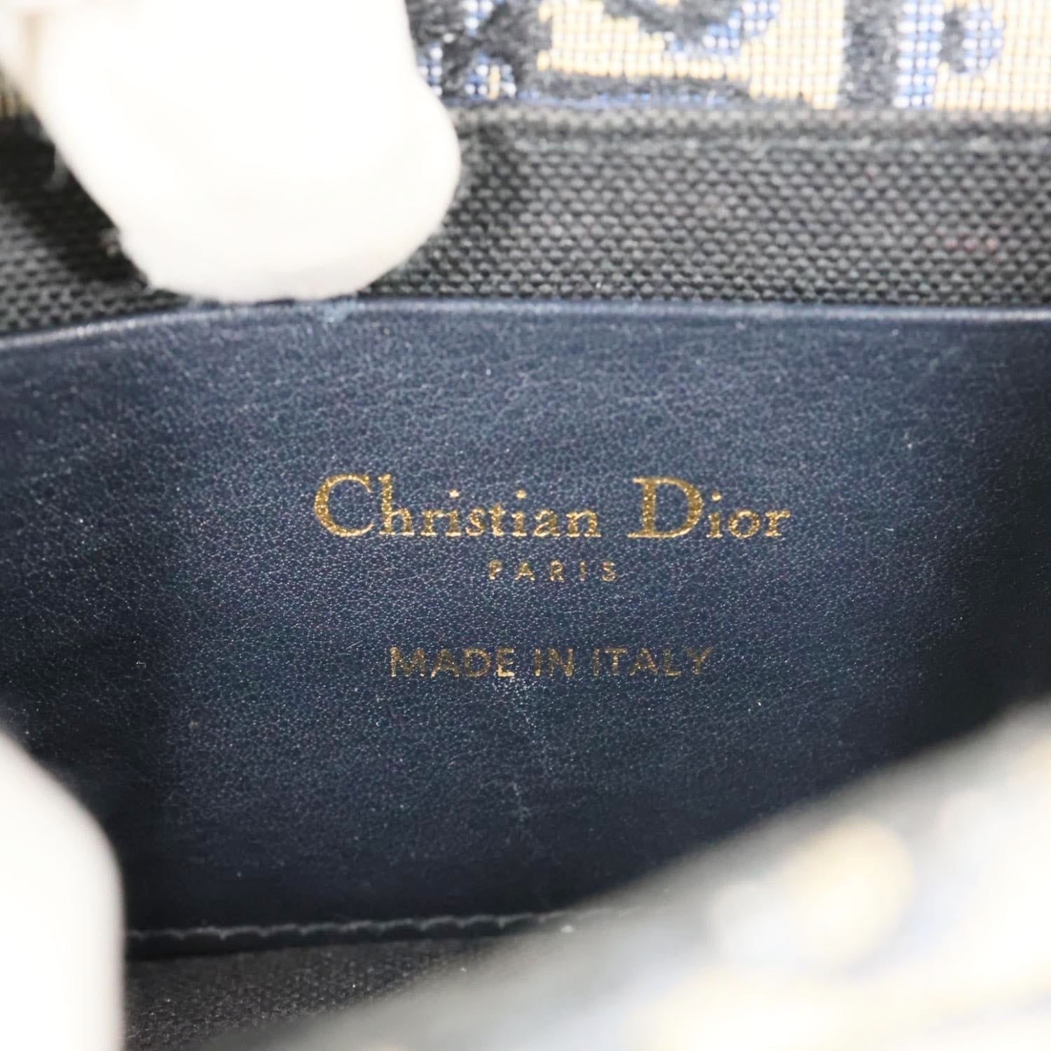 CHRISTIAN DIOR 30 Montaigne 2 In 1 Nano Jacquard Oblique Pouch Blue