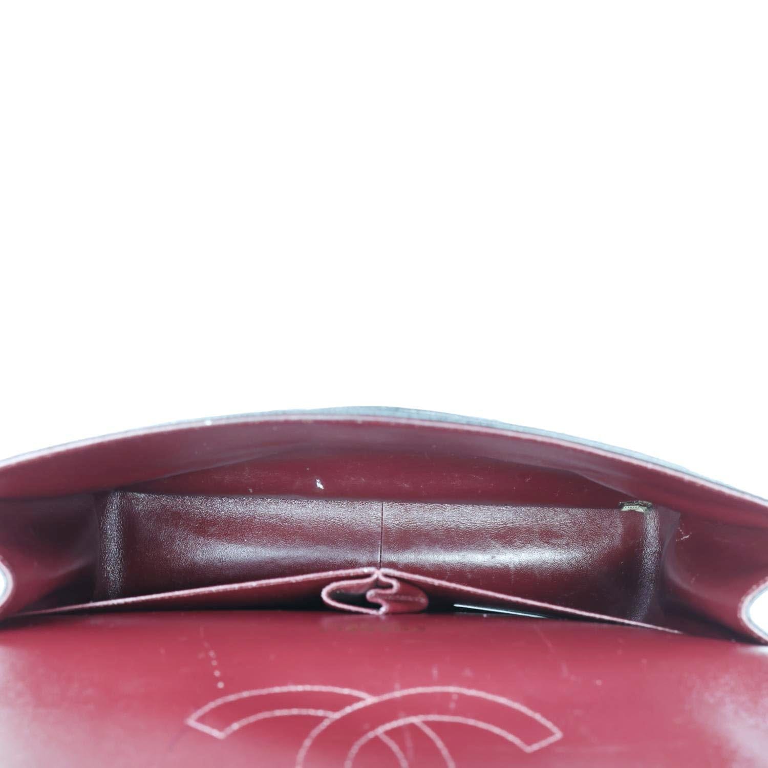 CHANEL Classic Double Flap Maxi Caviar Leather Shoulder Bag Black