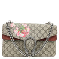 GUCCI Dionysus Small Blooms GG Supreme Canvas Shoulder Bag Beige 400249