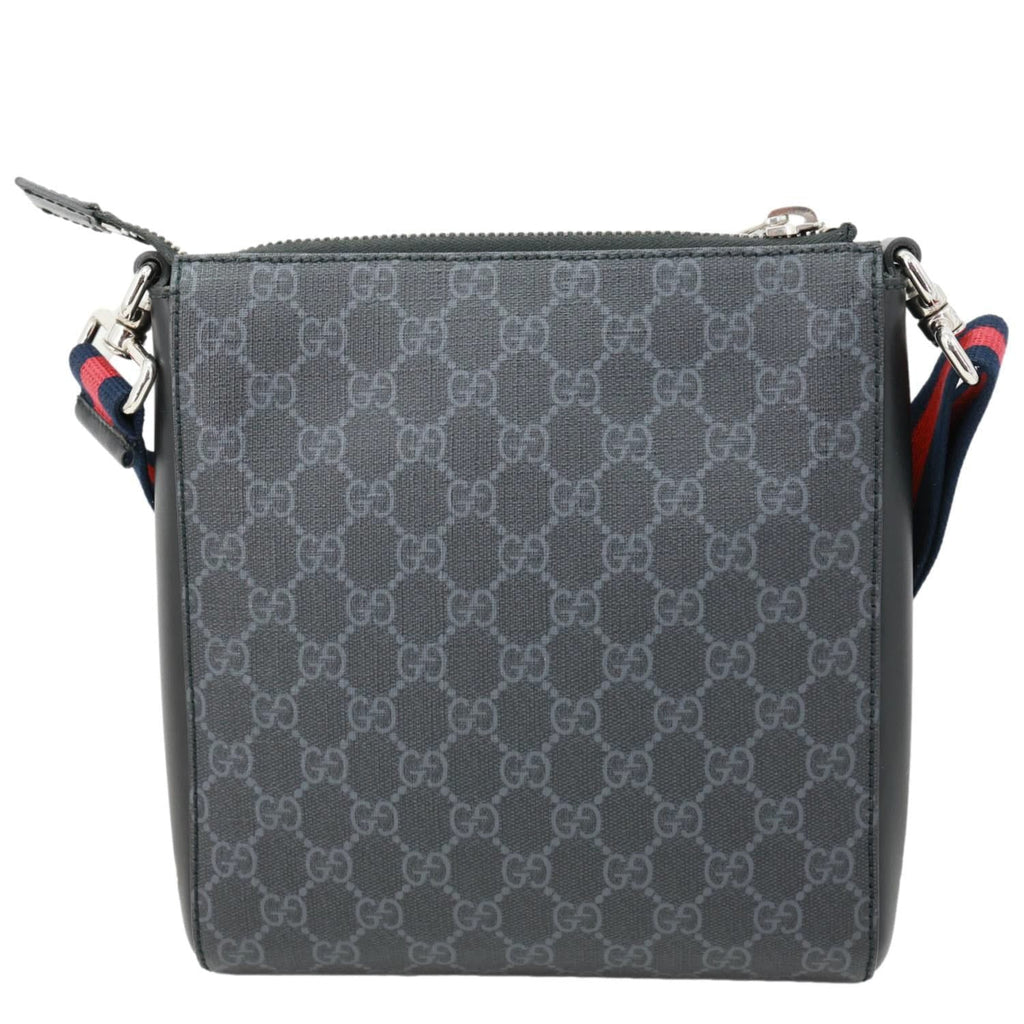 GUCCI Night Courrier GG Supreme Messenger Crossbody Bag Black