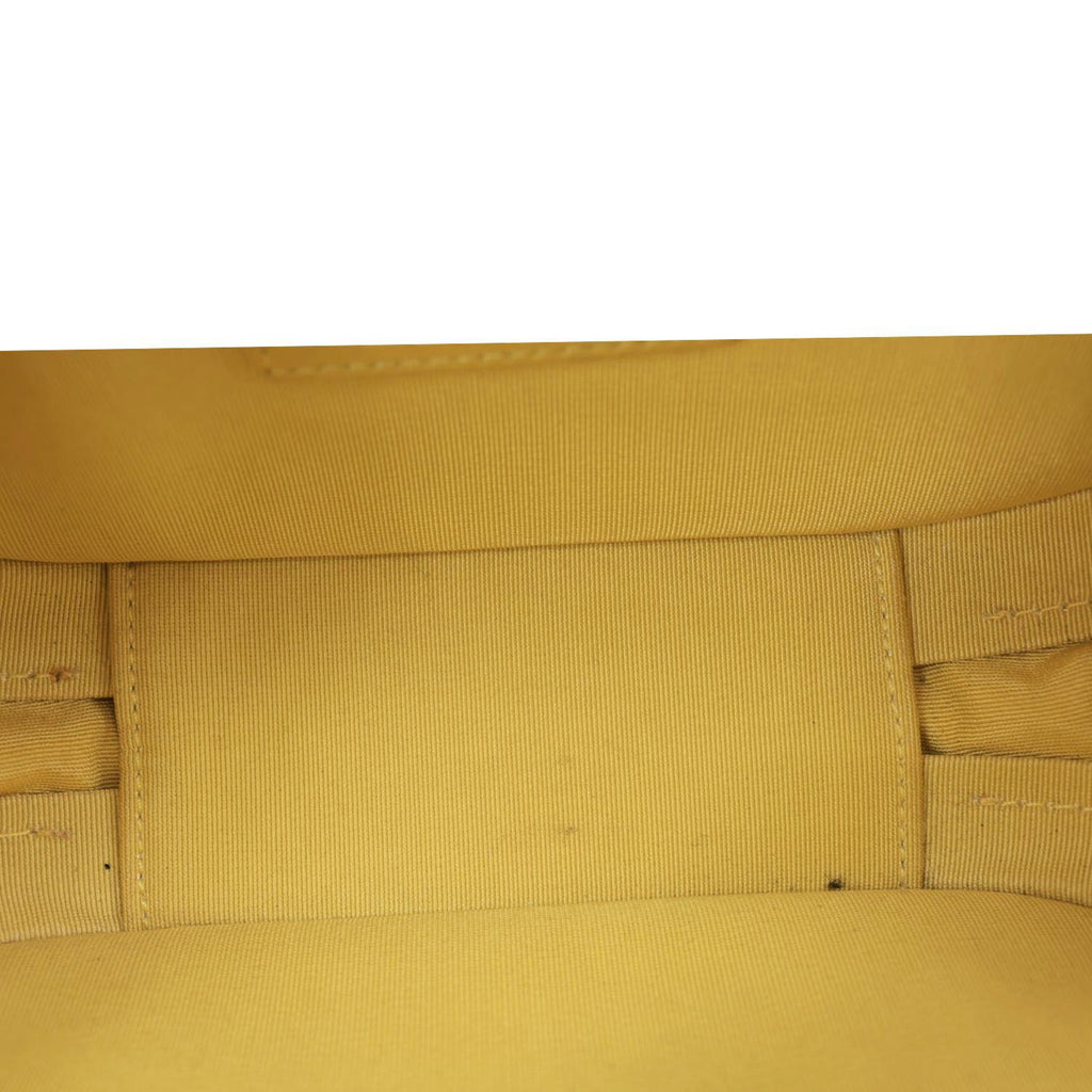 CHANEL Vanity Case Quilted Calfskin Crumpled Leather Crossbody Bag Yellow