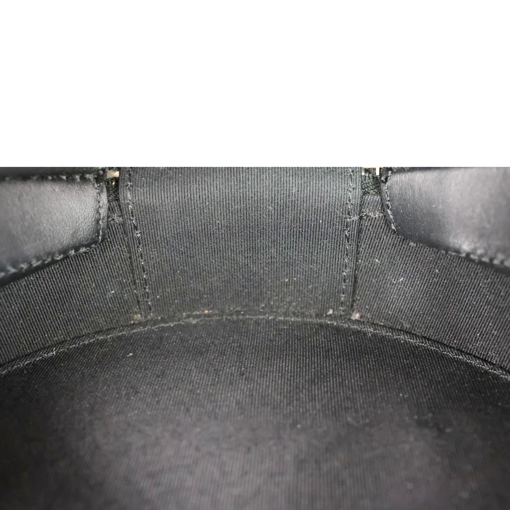 CHANEL Round as Earth Patent Leather Crossbody Bag Black