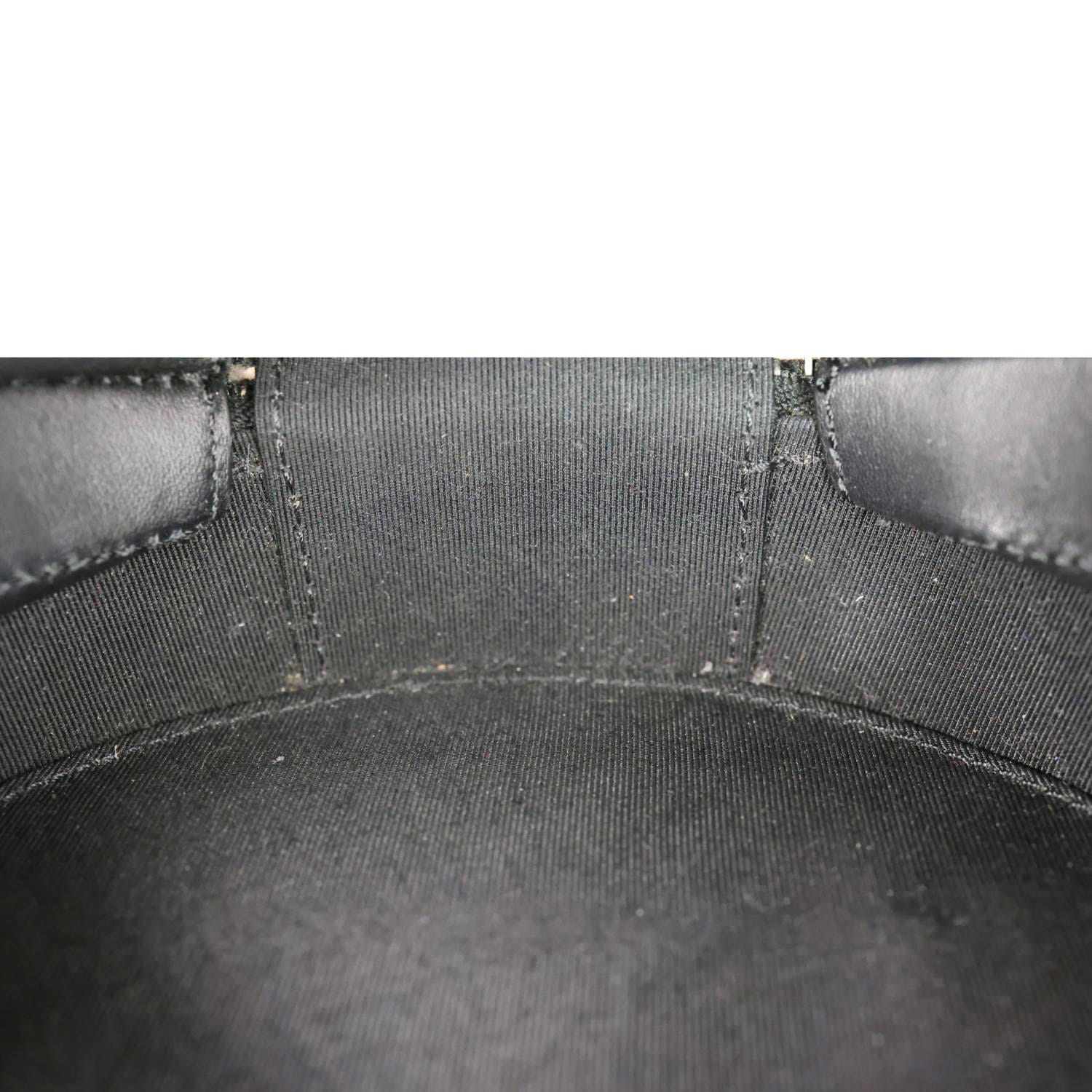 CHANEL Round as Earth Patent Leather Crossbody Bag Black
