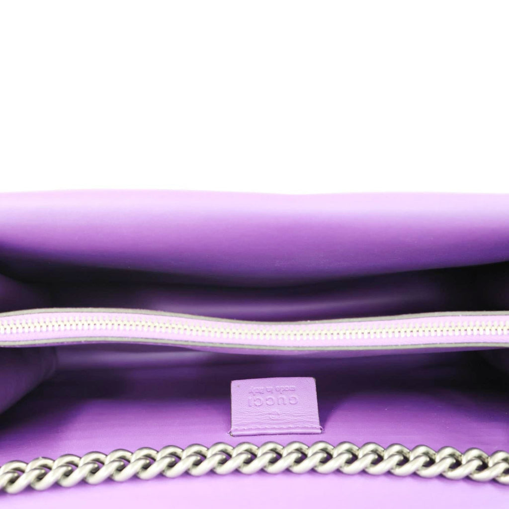 GUCCI Dionysus Small Crystal Embellished Suede Shoulder Bag Purple 400249