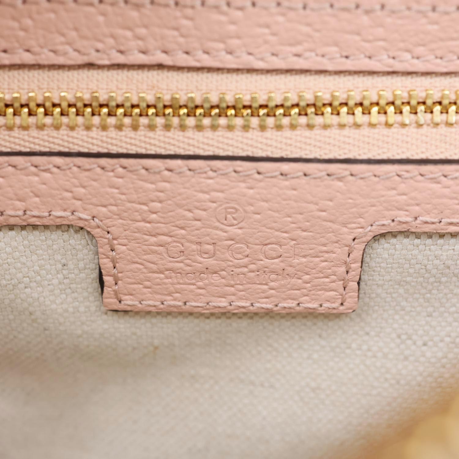 GUCCI Ophidia GG Supreme Canvas Shoulder Bag Pink 772239