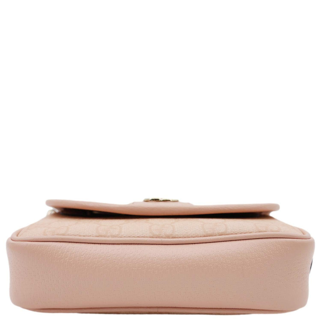 GUCCI Ophidia GG Supreme Canvas Shoulder Bag Pink 772239