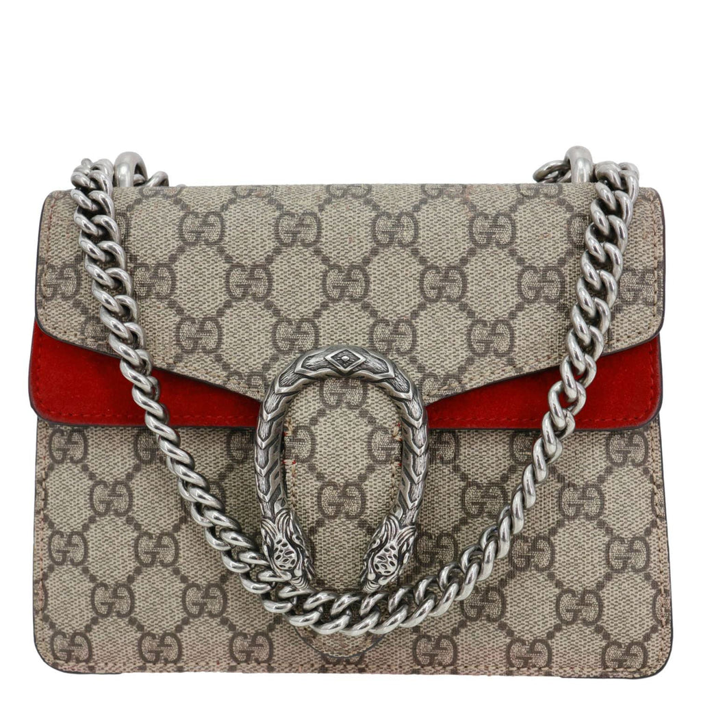 GUCCI Dionysus Mini GG Supreme Canvas Crossbody Bag Beige 421970