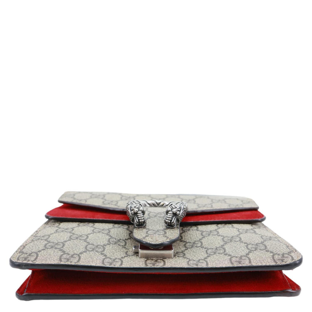 GUCCI Dionysus Mini GG Supreme Canvas Crossbody Bag Beige 421970