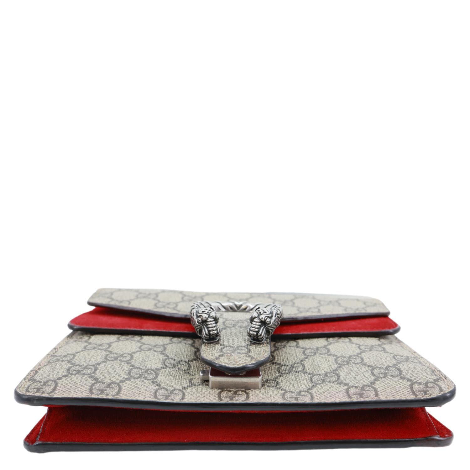 GUCCI Dionysus Mini GG Supreme Canvas Crossbody Bag Beige 421970