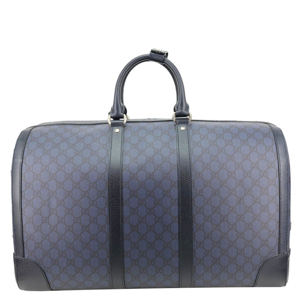 GUCCI GG Supreme Canvas Duffle Bag Navy Blue 724612