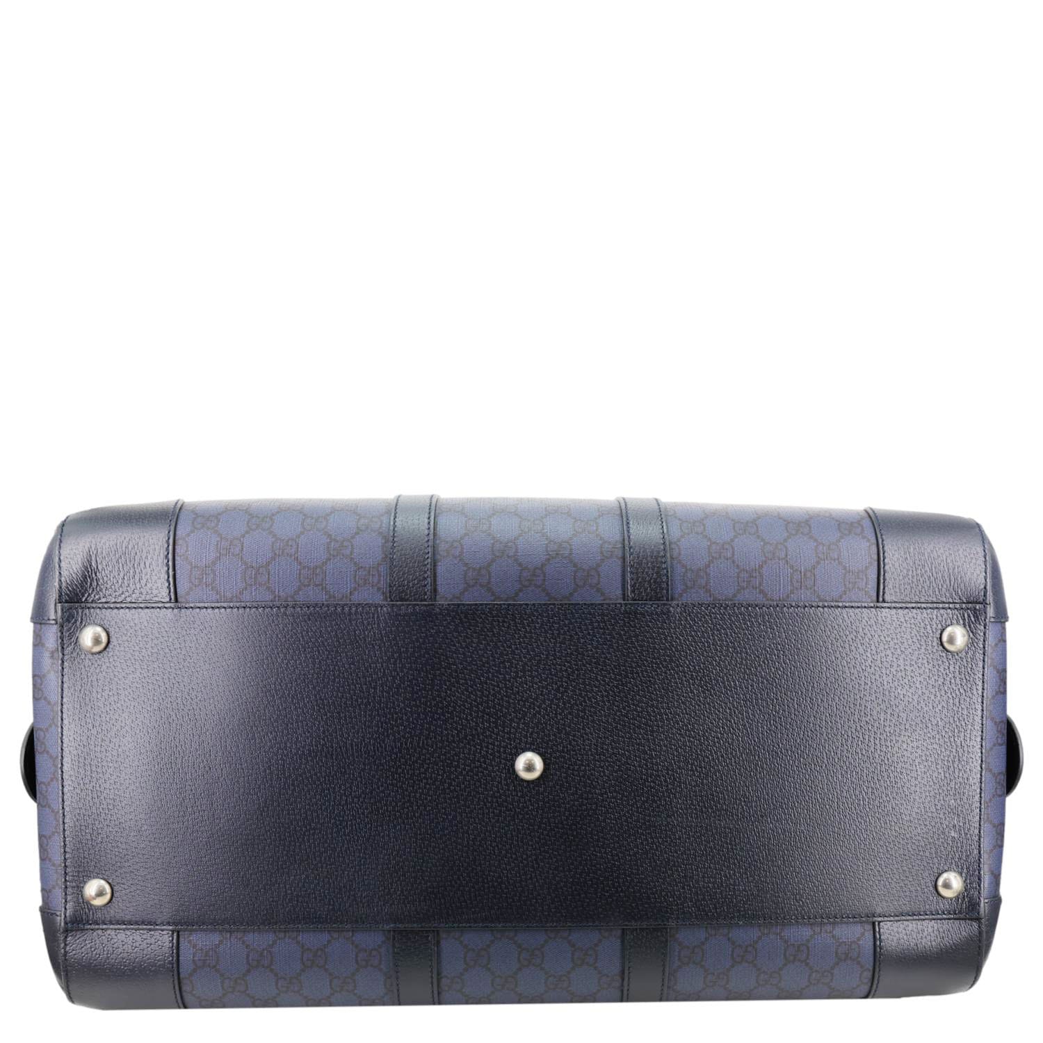 GUCCI GG Supreme Canvas Duffle Bag Navy Blue 724612