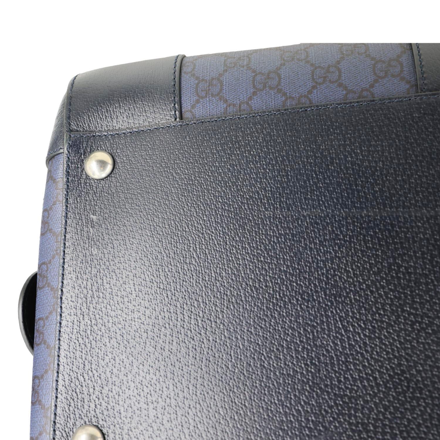 GUCCI GG Supreme Canvas Duffle Bag Navy Blue 724612