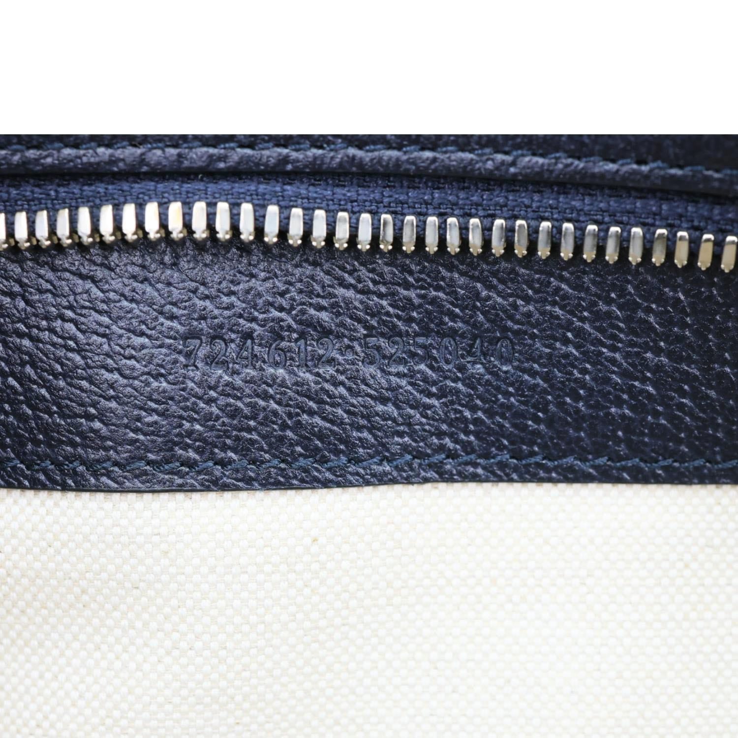 GUCCI GG Supreme Canvas Duffle Bag Navy Blue 724612