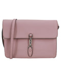 GUCCI Soft Jackie Flap Pebbled Leather Crossbody Bag Pink 364435
