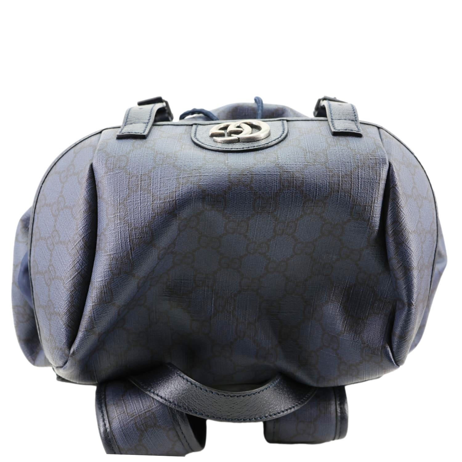 GUCCI Ophidia GG Supreme Canvas Backpack Navy Blue 598140
