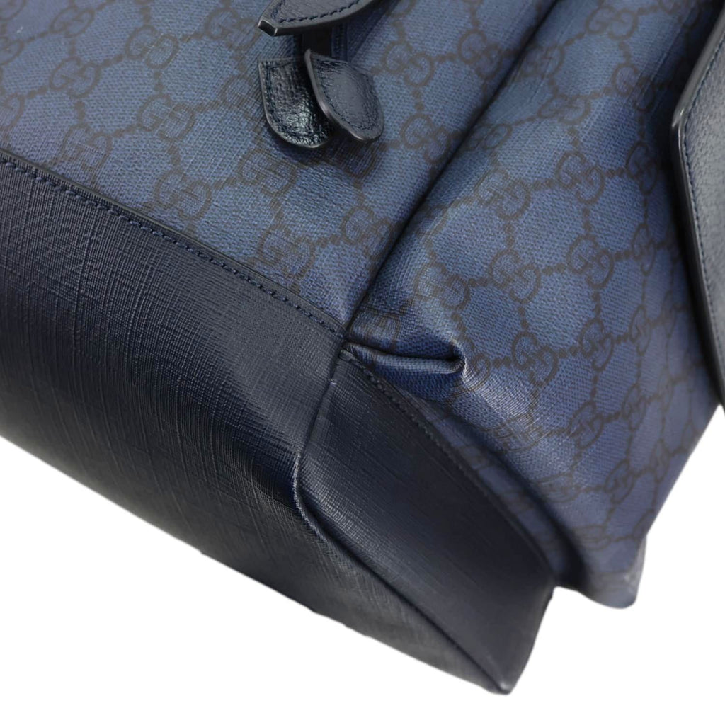 GUCCI Ophidia GG Supreme Canvas Backpack Navy Blue 598140
