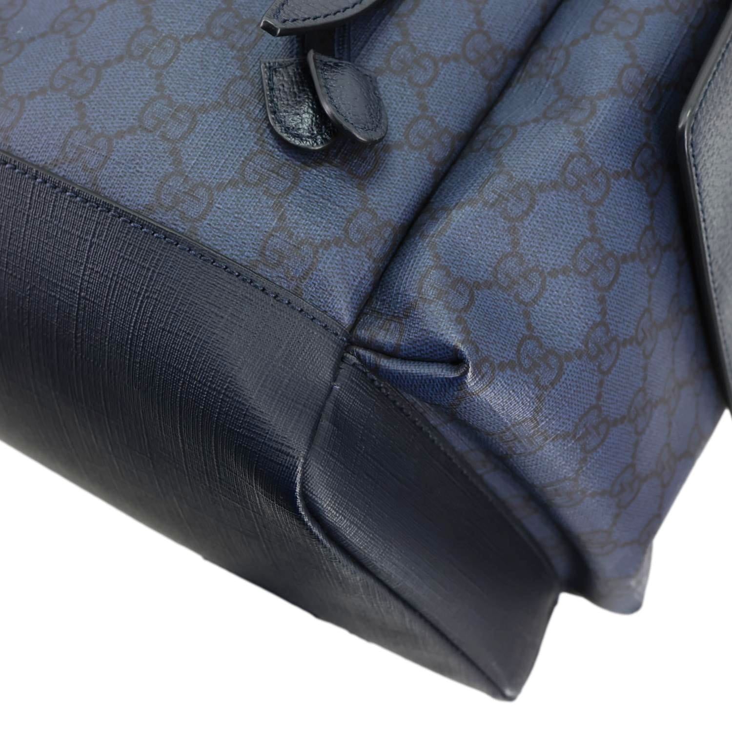 GUCCI Ophidia GG Supreme Canvas Backpack Navy Blue 598140