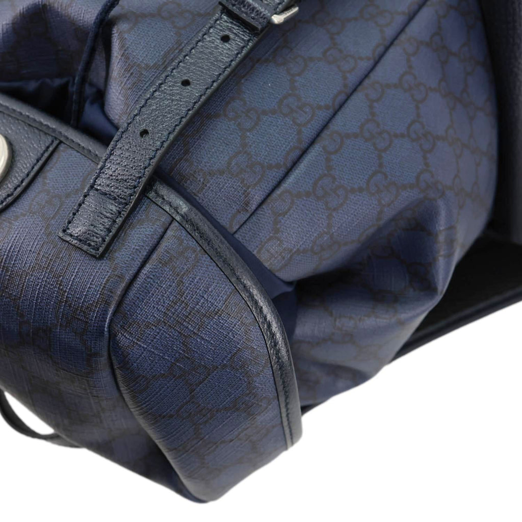 GUCCI Ophidia GG Supreme Canvas Backpack Navy Blue 598140