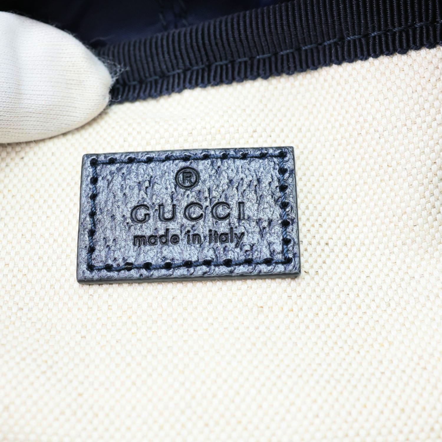 GUCCI Ophidia GG Supreme Canvas Backpack Navy Blue 598140