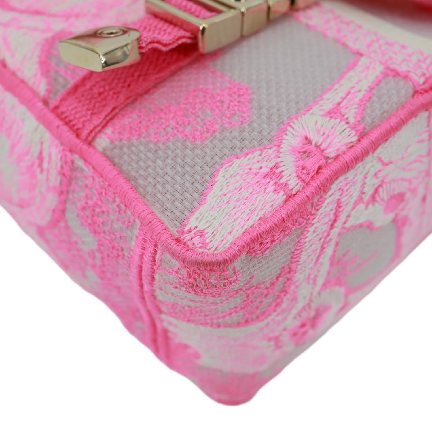 CHRISTIAN DIOR Diorcamp Toile de Jouy Embroidered Canvas Messenger Bag Pink