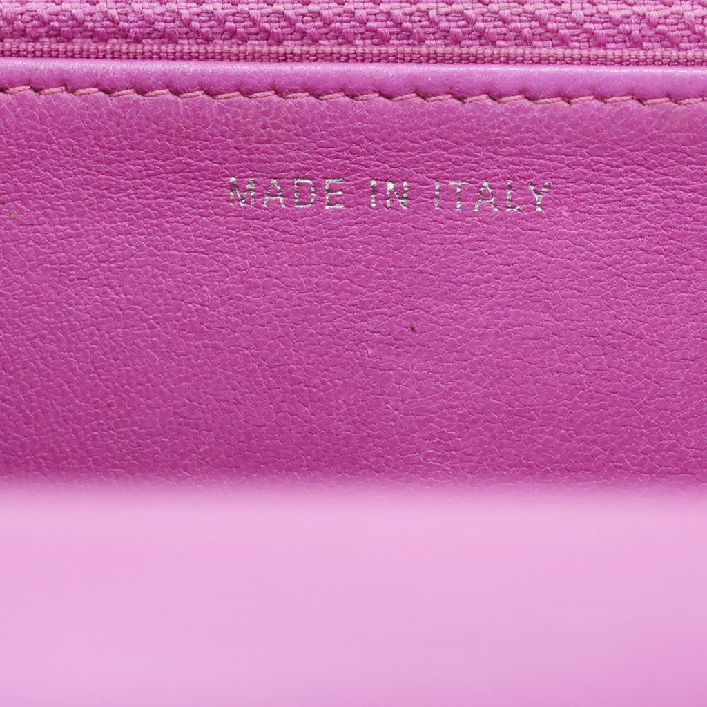 CHANEL Coco Boy Quilted Calfskin Leather Wallet On Chain Crossbody Bag Purple