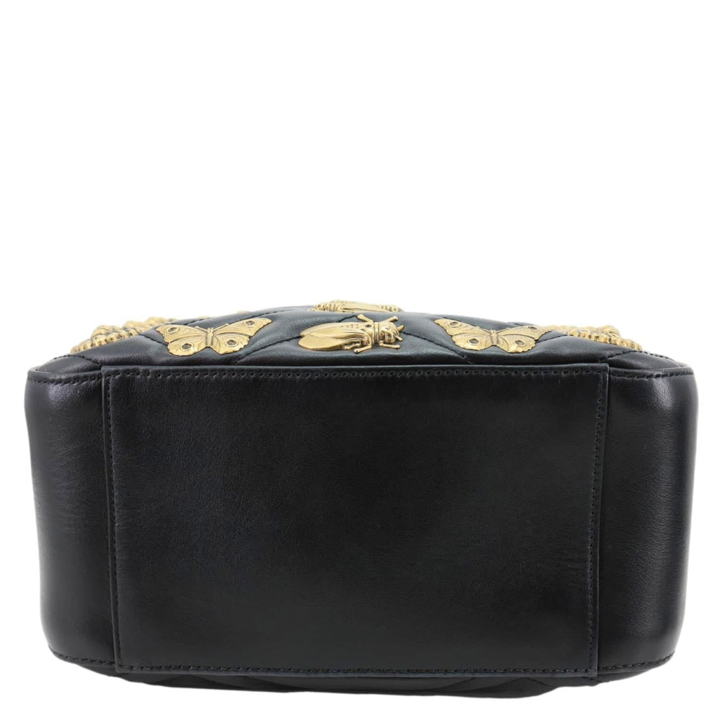GUCCI GG Marmont Animal Studs Leather Backpack Black 476671