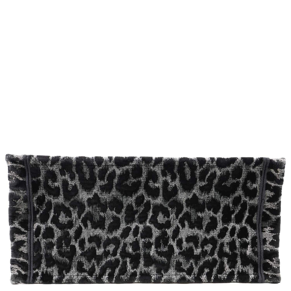 CHRISTIAN DIOR Book Medium Leopard Mizza Embroidered Tote Bag Black