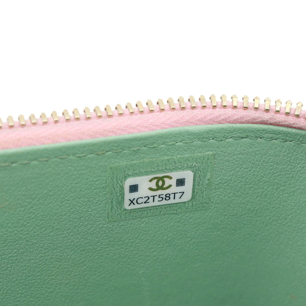 CHANEL Vanity Case Small Quilted Leather Top Handle Chain Shoulder Bag Pink