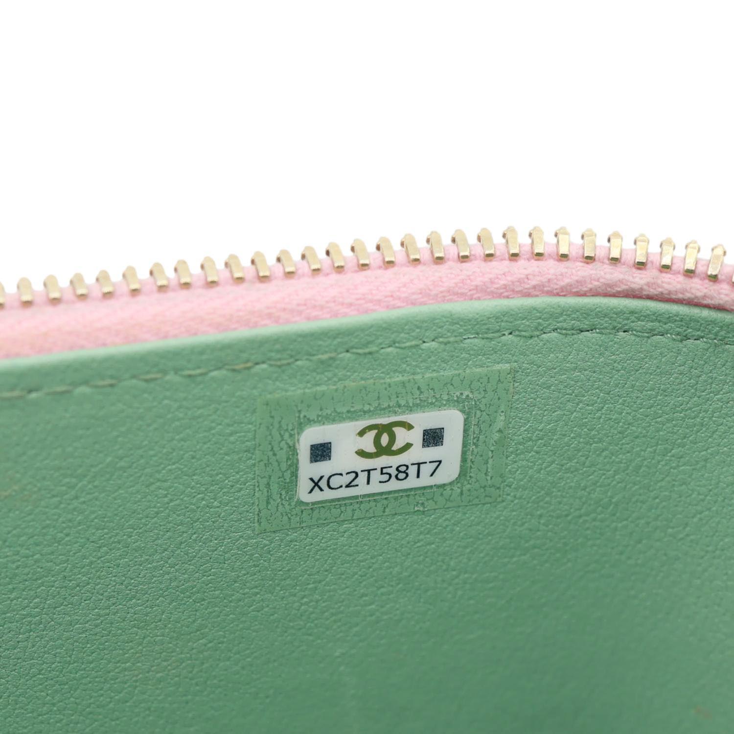 CHANEL Vanity Case Small Quilted Leather Top Handle Chain Shoulder Bag Pink