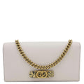 GUCCI Interlocking G Leather Chain Wallet Beige 746056