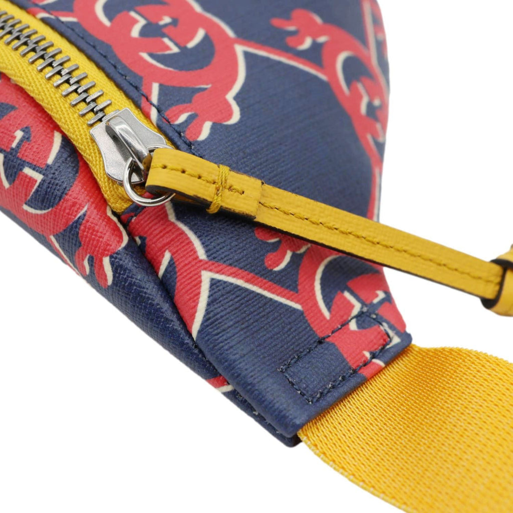 GUCCI Children's Interlocking G Snail Print Canvas Bumbag Blue 502095