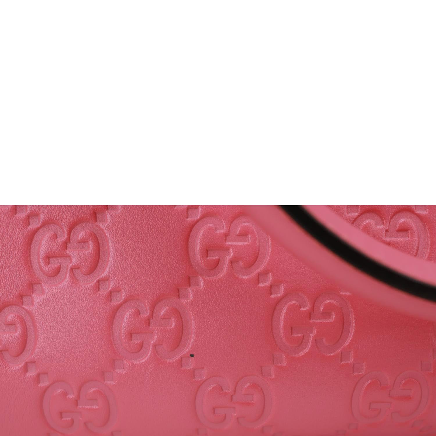 GUCCI GG Signature Leather Boston Bag Pink 428225