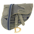 CHRISTIAN DIOR Saddle Embroidered Camouflage Canvas Belt Bag Green