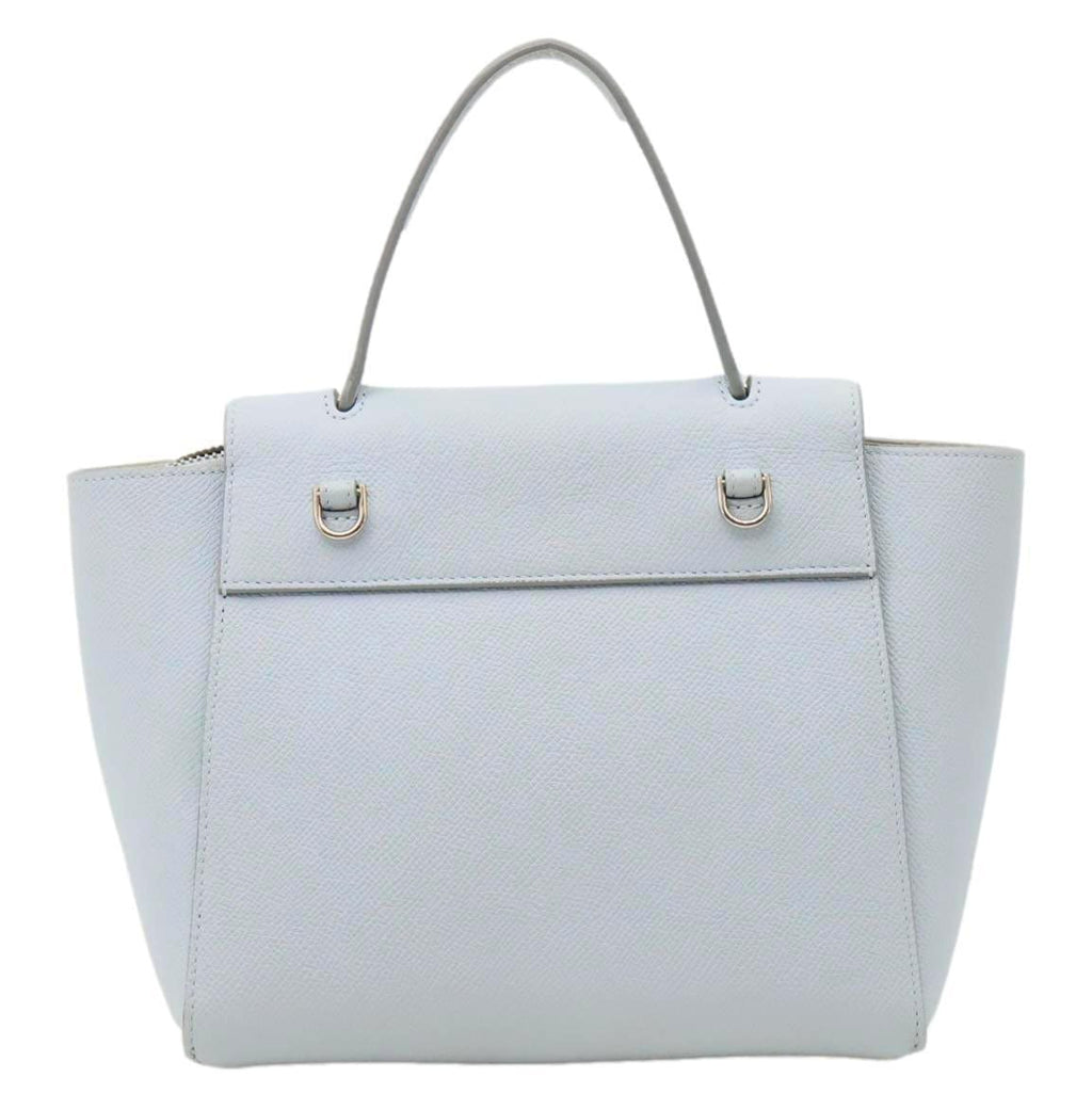 CELINE Nano Belt Grained Leather Shoulder Bag Light Blue