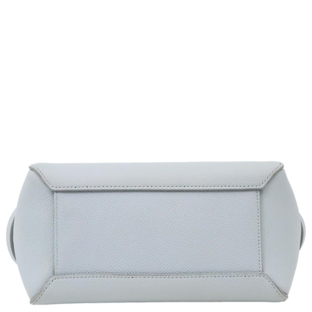CELINE Nano Belt Grained Leather Shoulder Bag Light Blue