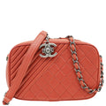 CHANEL Coco Boy Small Quilted Lambskin Camera Case Crossbody Bag Red