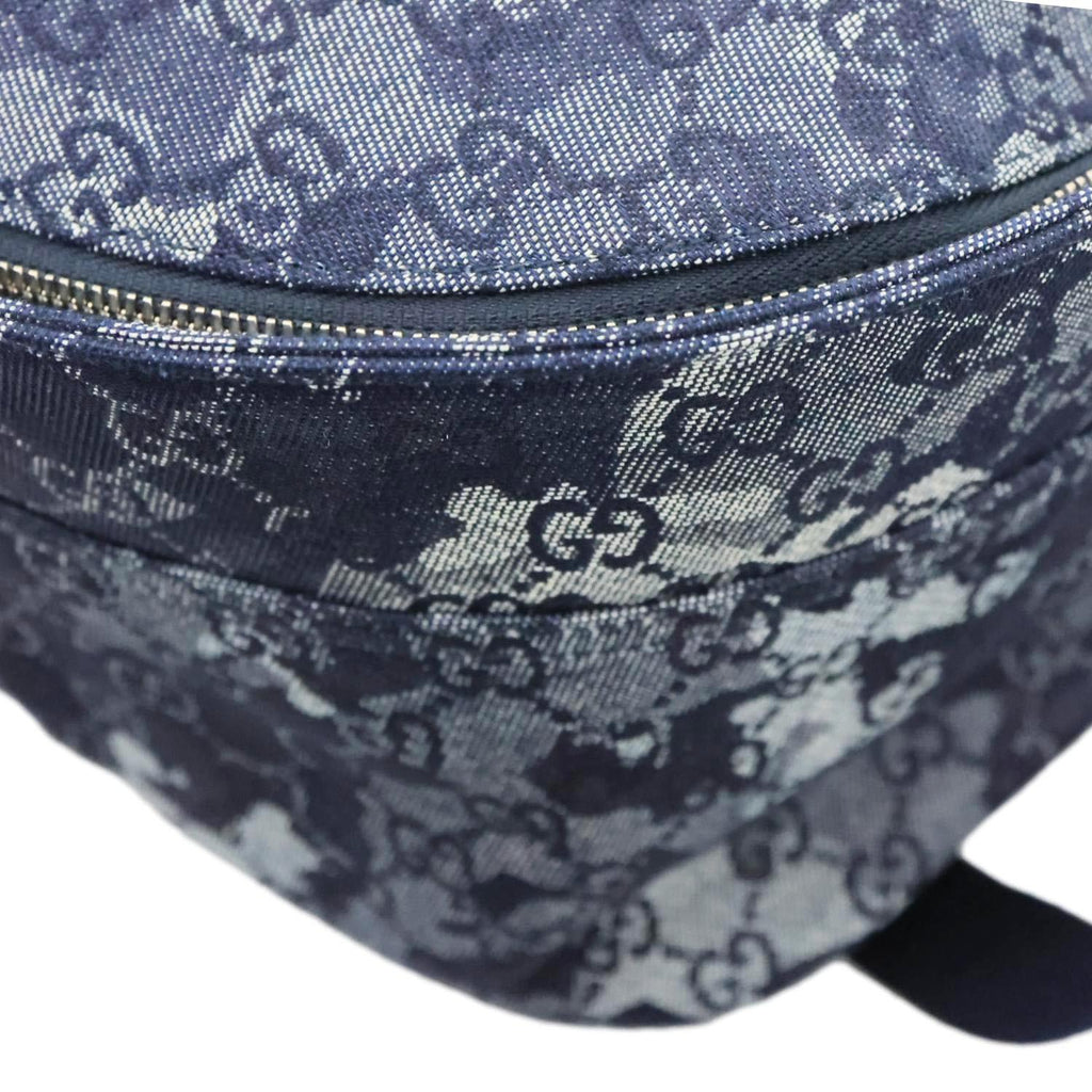 GUCCI GG Denim Backpack Navy Blue 849008
