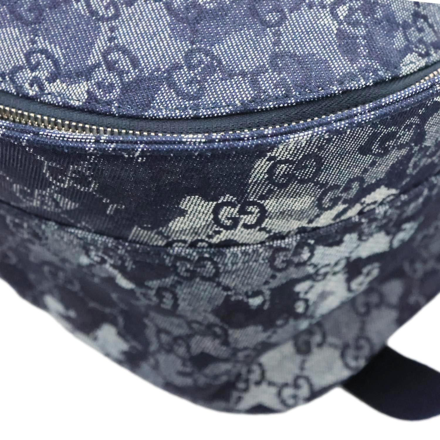 GUCCI GG Denim Backpack Navy Blue 849008