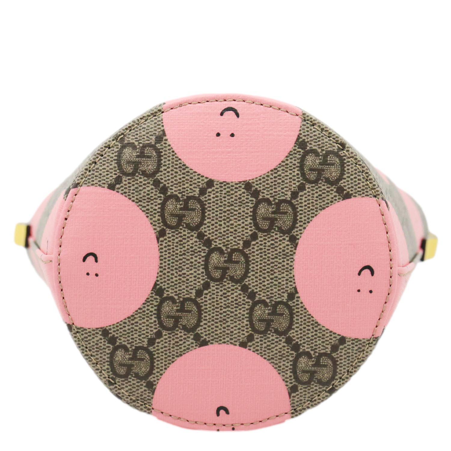 GUCCI Children's Printed GG Supreme Canvas Bucket Bag Beige 752356