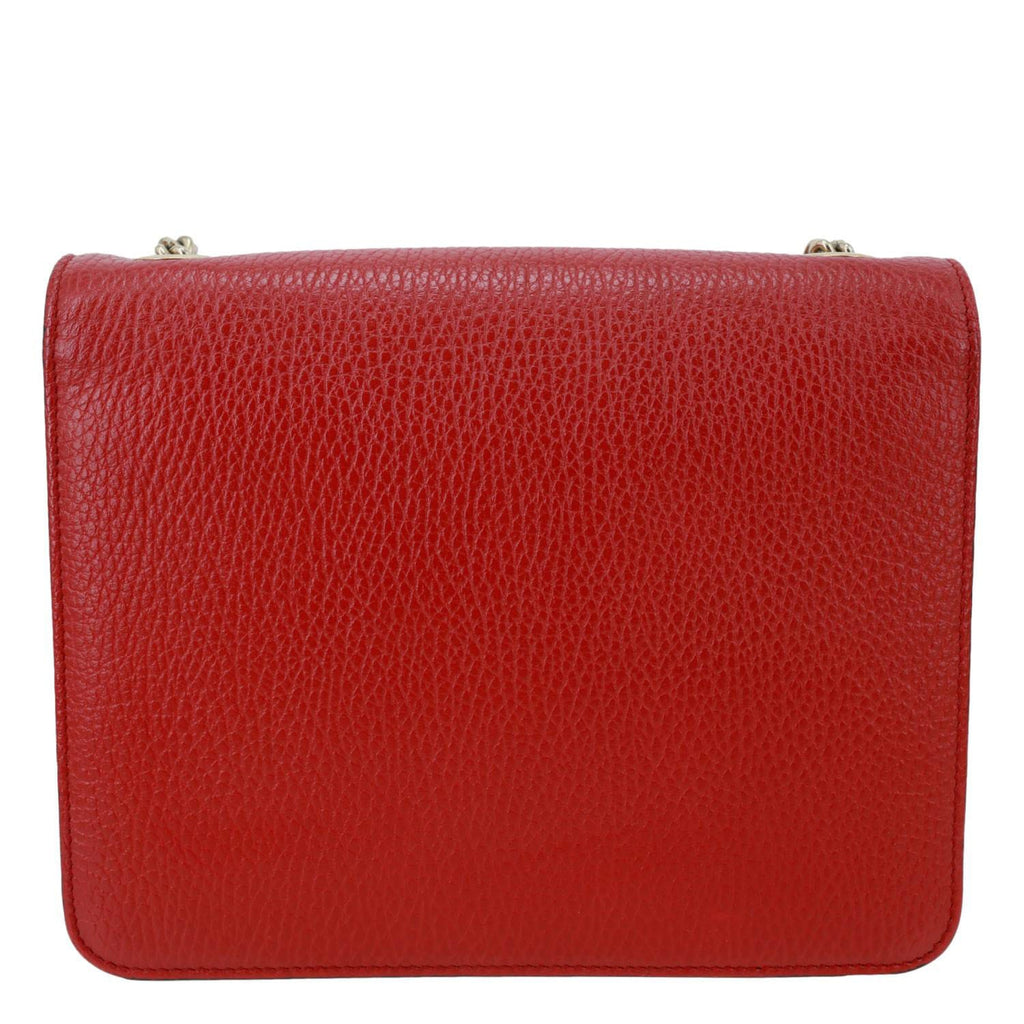 GUCCI Interlocking GG Small Dollar Calfskin Leather Crossbody Bag Red 510304